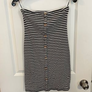 Black & white striped dress